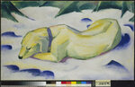 Liegender Hund im Schnee. 1910/1911 - Franz Marc